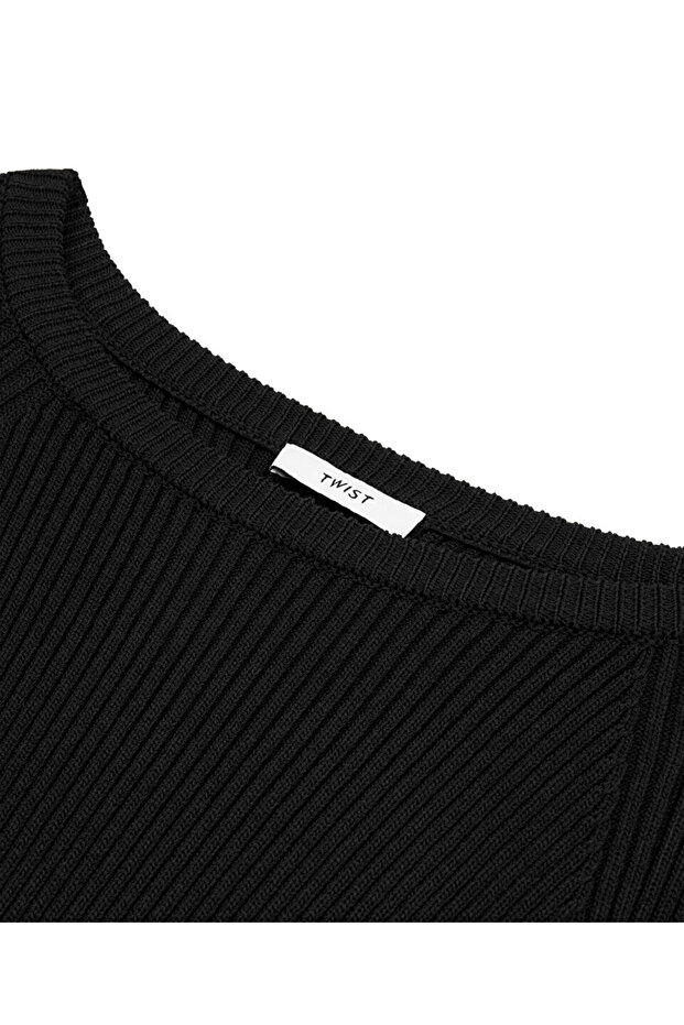 PELÜŞ GARNİLİ CUTOUT TRİKO - 4