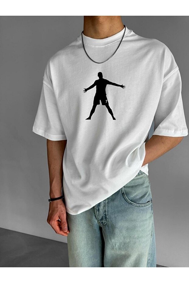 Football Player Printed Oversize T-Shirt