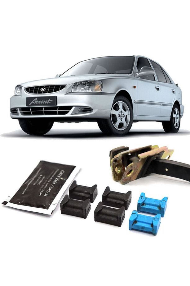 Hyundai Accent Admire Uyumlu  Kapı Gergi Kolu (limitör) Tamir Kiti (2 Kapı Set) 2000-2006 - 1