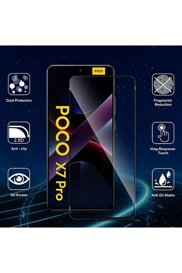 Xiaomi Poco X7 Pro Uyumlu Tam Kapatan Şeffaf Esnek Seramik Kırılmaz Nano Cam Ekran Koruyucu - 3