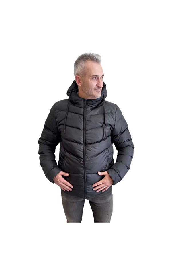 Antrasit Erkek Mont - 1