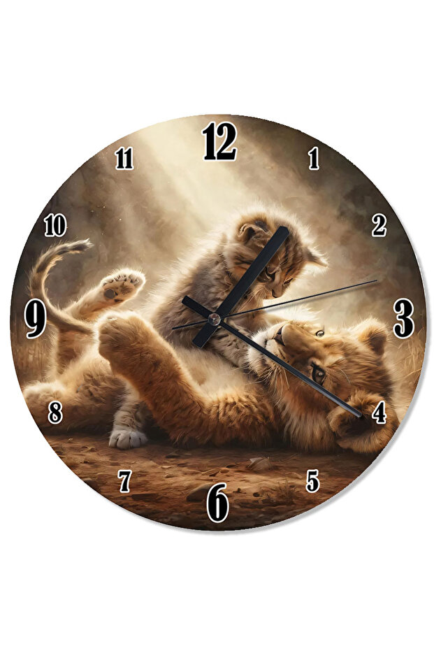 ساعة حائط بتصميم القطط الصغيرة - 1