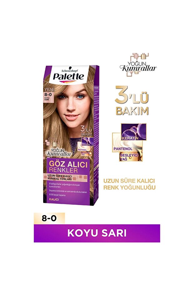 Göz Alıcı Renkler Saç Boyası 8-0 Koyu Sarı 50 ml - 2