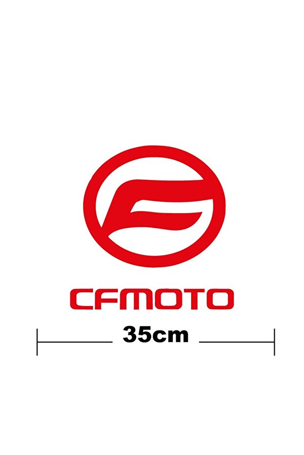 Cf Moto Logo Text Sticker Label Single Color