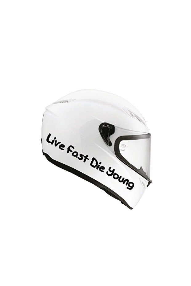 Single Color Live Fast Die Young (live Fast Die Young Helmet Stickers) Helmet Sticker Label Model