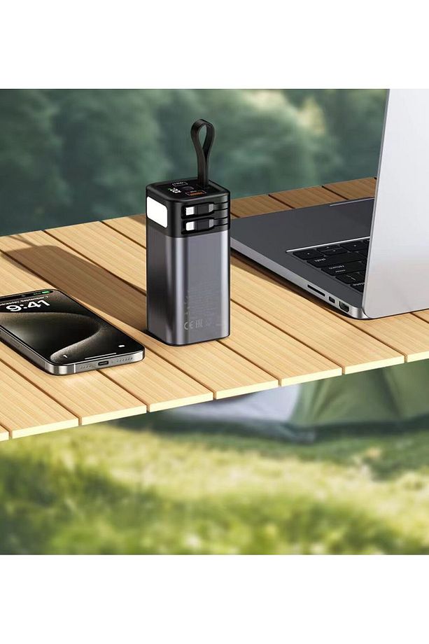 20.000mAh  Hızlı şarj  Powerbank 65W Çift Çıkışlı (USB & Type-C), LED Ekranlı, Powerbank - 4