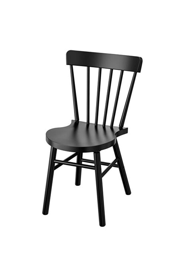 ahşap sandalye, siyah - 3