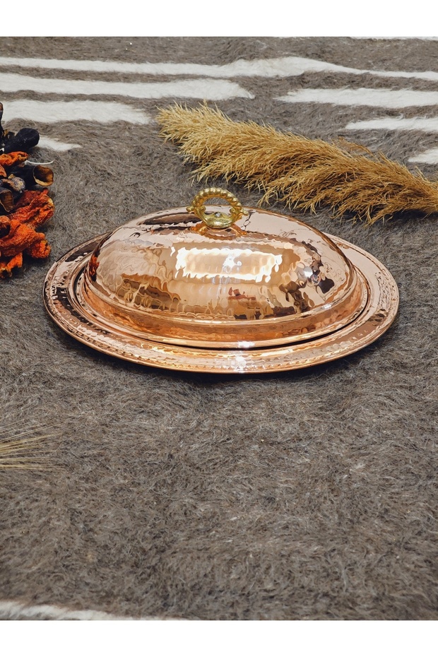 Bakır Kapaklı İskender Tabak, Oval Beyti Sahan (35cm) - 1