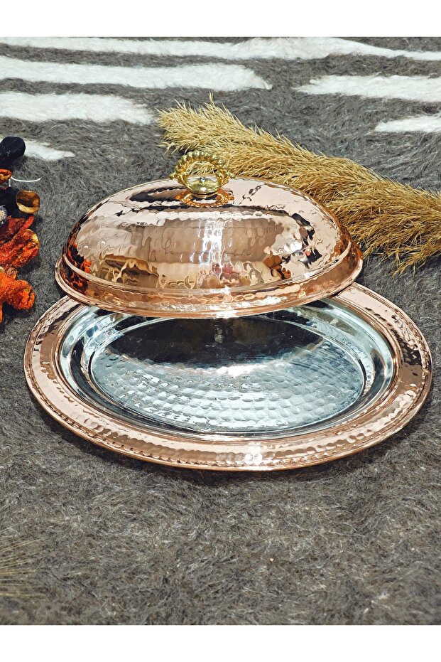 Bakır Kapaklı İskender Tabak, Oval Beyti Sahan (35cm) - 3