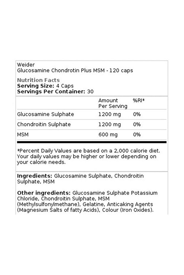 Glucosamine Chondroitin Plus MSM – 120 caps - 2