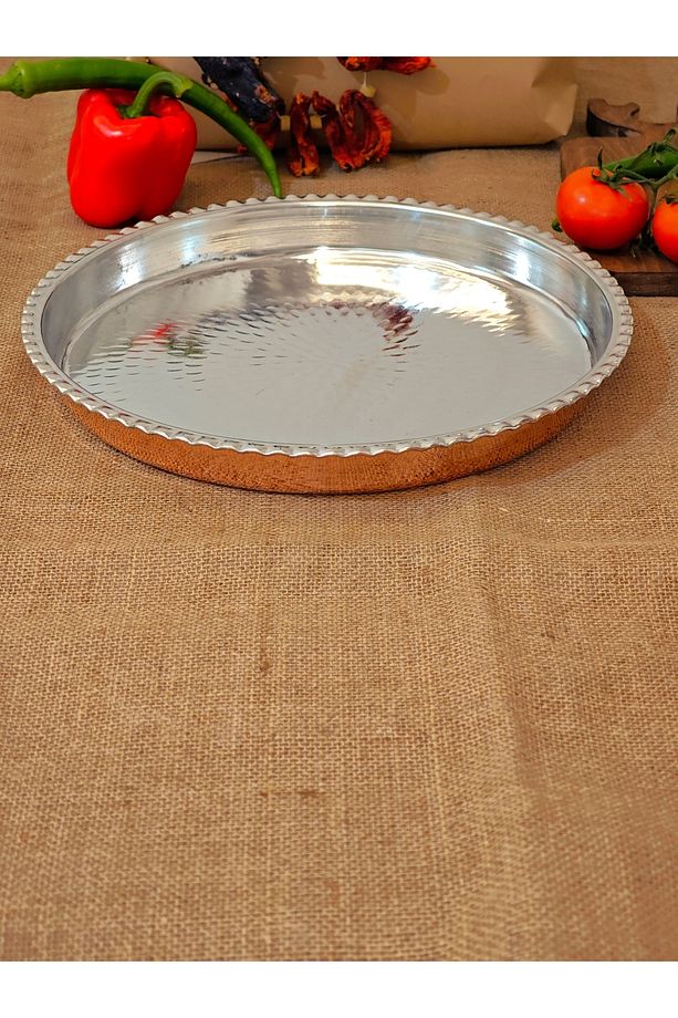Bakır Yuvarlak Fırın Tepsisi 35 Cm - 6