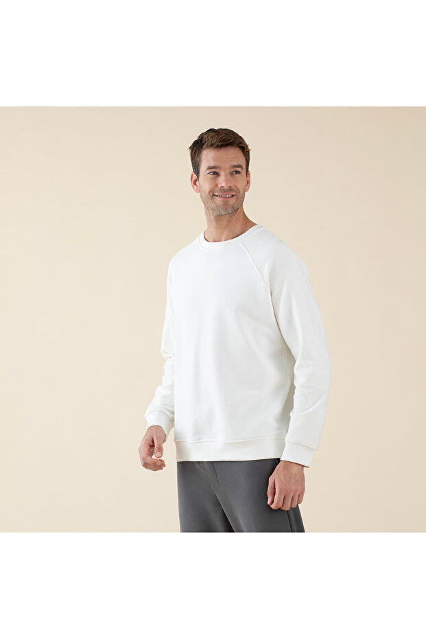 Naphte Erkek Sweatshirt Ekru - 2