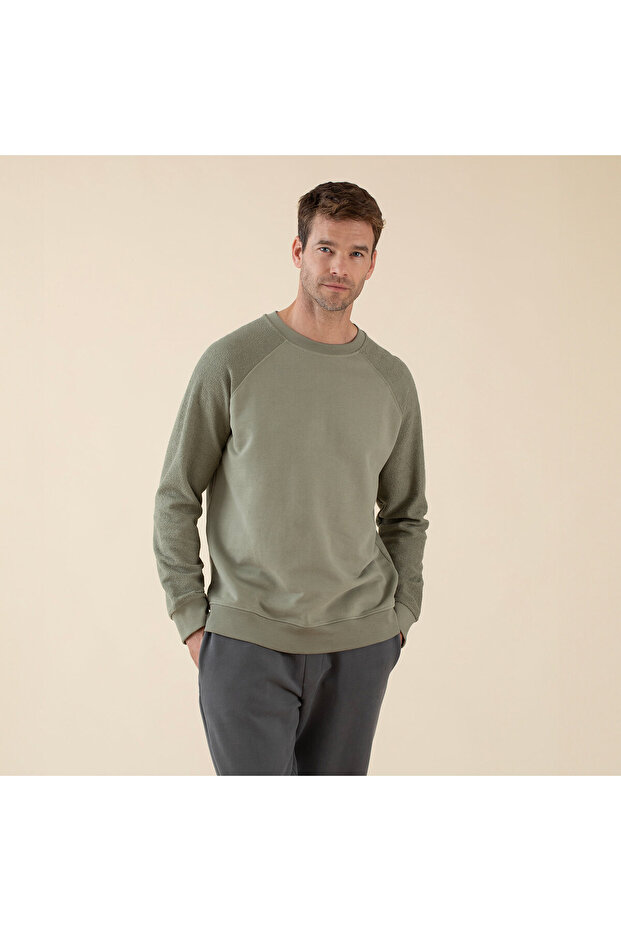 Naphte Erkek Sweatshirt Yeşil - 1