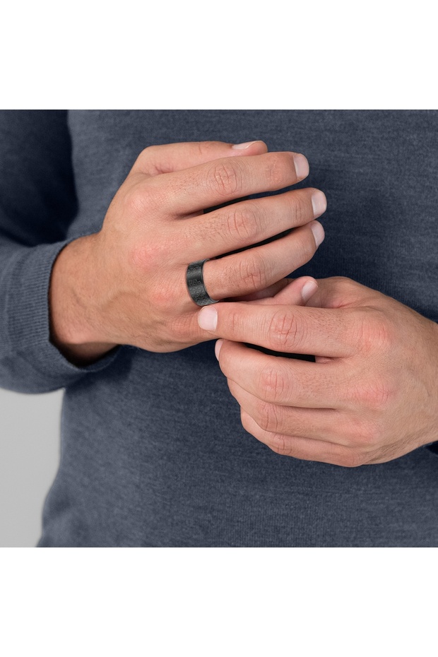 Edelstahlring Ring Edelstahl schwarz - 5