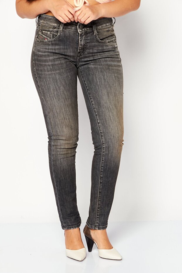 Women D-Olliest Slim Fit Wash Stretchable Denim, Grey