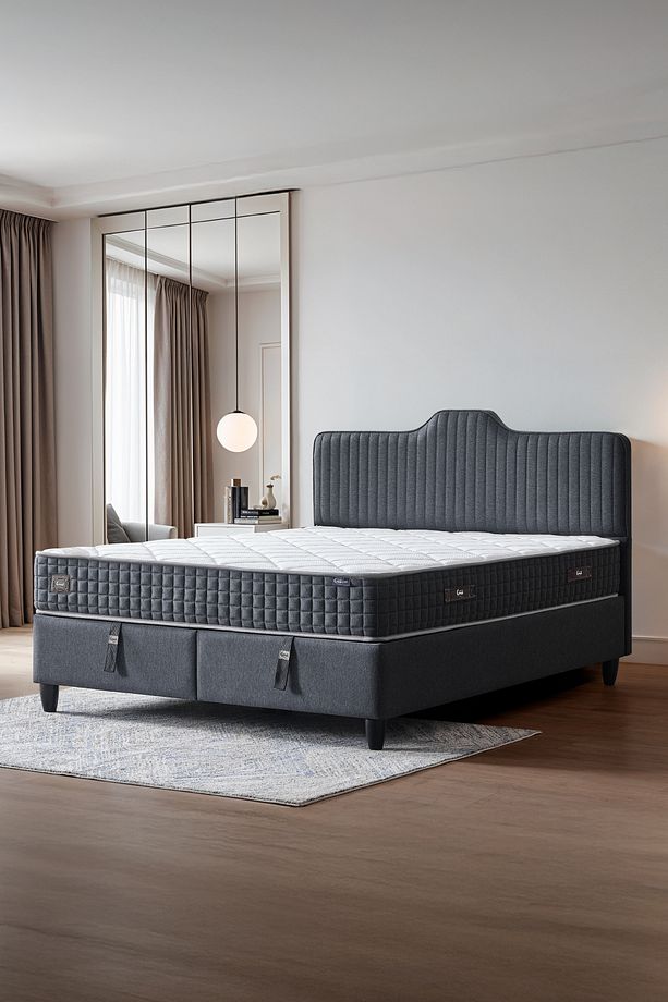 AE-7818 Menekşe 3'Lü Set (Yatak Baza Başlık) Çift Kişilik - 1
