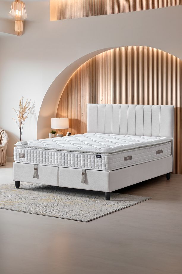 AE-7820 LÜKS Zambak 3'Lü Set (Yatak Baza Başlık)  Çift Kişilik - 1
