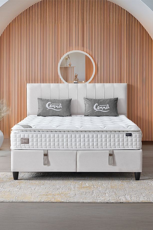 AE-7820 LÜKS Zambak 3'Lü Set (Yatak Baza Başlık)  Çift Kişilik - 8