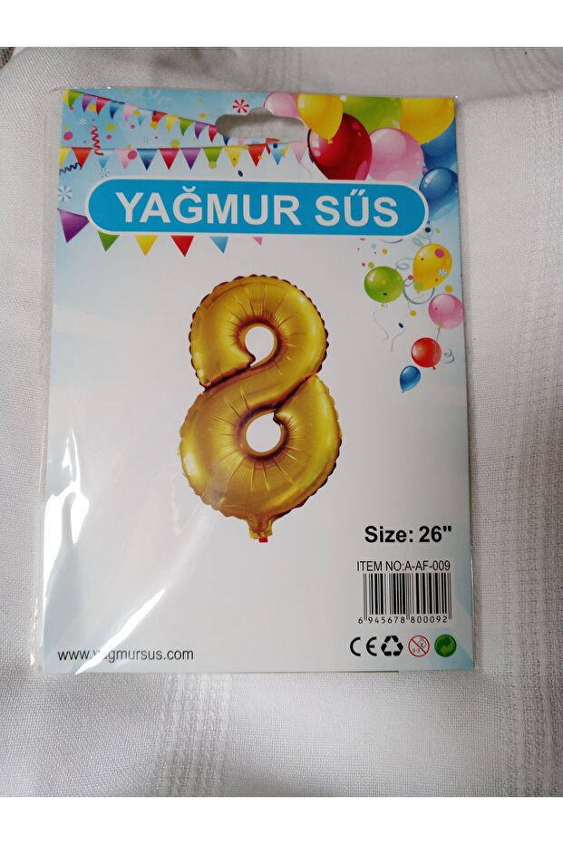 26 inç Numaralı Balon (8) Numara