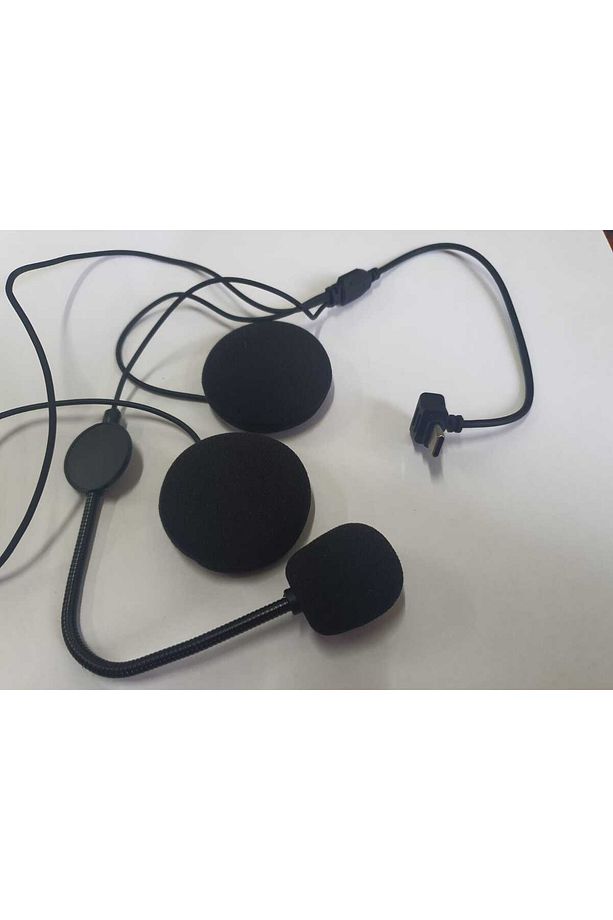 type c girişli intercom kulaklığı usb c bt68 uyumlu motorsiklet kask içi yedek kulaklık mikrofon - 3