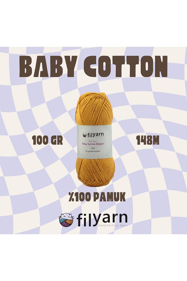 Baby Cotton El Örgü Ipi 100 gram Oeko-tex Sertifikalı Pamuk Ipi Bebek Ipi Yelek Ipi Punch Ipi - 3