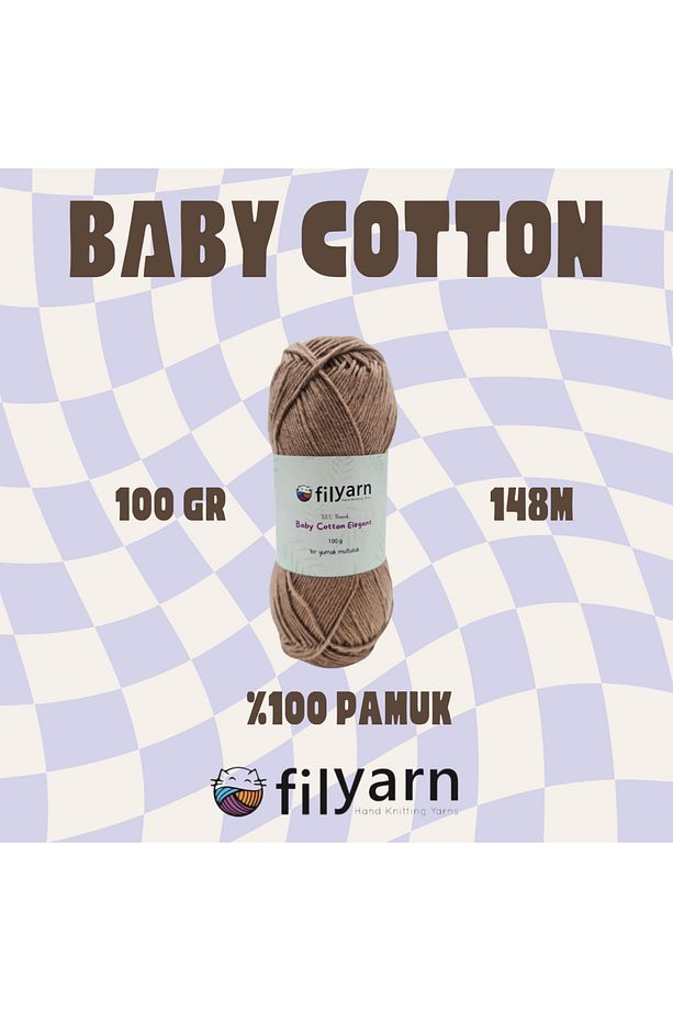 Baby Cotton El Örgü Ipi 100 gram Oeko-tex Sertifikalı Pamuk Ipi Bebek Ipi Yelek Ipi Punch Ipi - 3