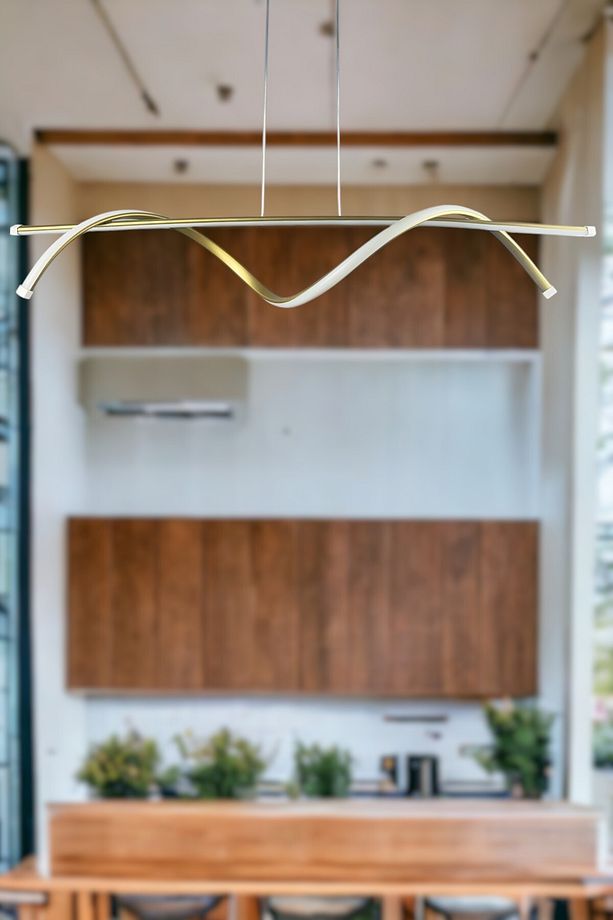 Eclipse Modern Tasarım Eskitme Renk Beyaz Ledli Cafe - Mutfak - Salon 2 Li Led Avize - 4