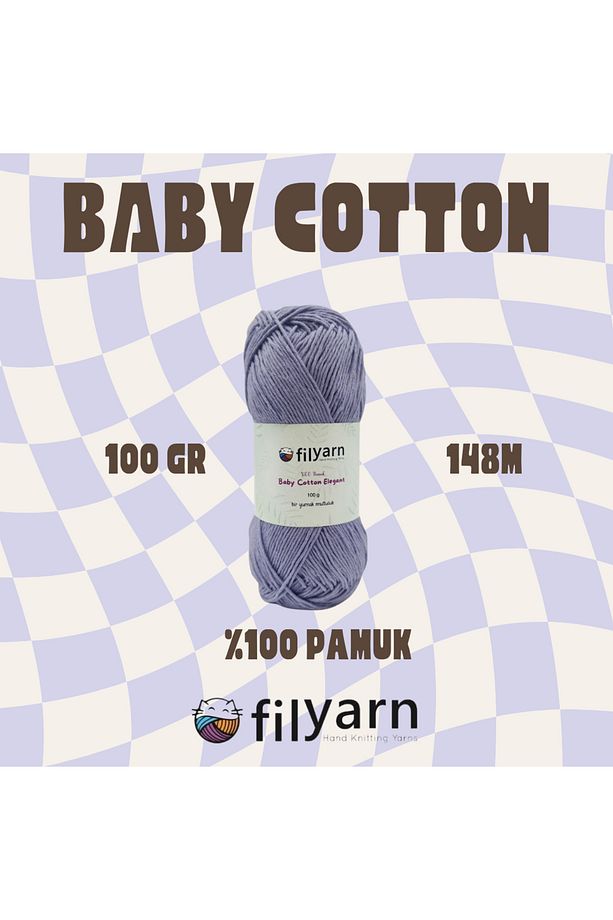 Baby Cotton El Örgü Ipi 100 gram Oeko-tex Sertifikalı Pamuk Ipi Bebek Ipi Yelek Ipi Punch Ipi - 3