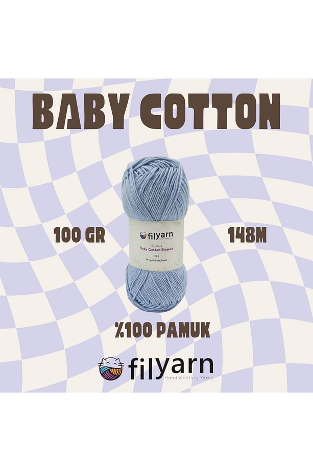 Baby Cotton El Örgü Ipi 100 gram Oeko-tex Sertifikalı Pamuk Ipi Bebek Ipi Yelek Ipi Punch Ipi - 2
