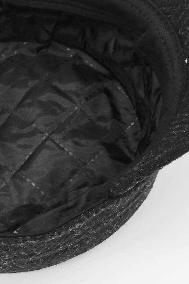 Men's Herringbone Patterned Wool Castro Hat - 5