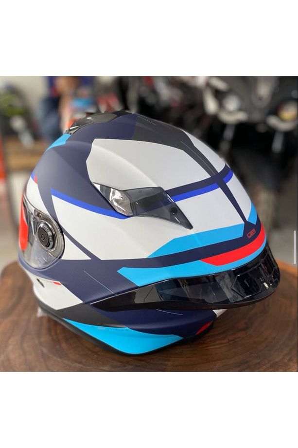 Targo S Kay C7 Kask Mat Mavi Kask - 6