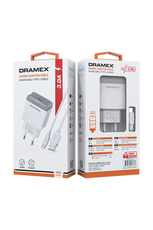 Şekerleriletişim D30t Şarj Aleti Type-c Kablolu Set 3.0a - 8