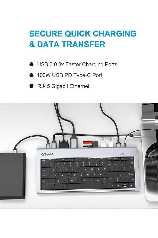 USB Çoğaltıcı USB-C Hub USB Çoklayıcı Dock Station HDMI VGA Ethernet Çevirici MacBook Hup - 7