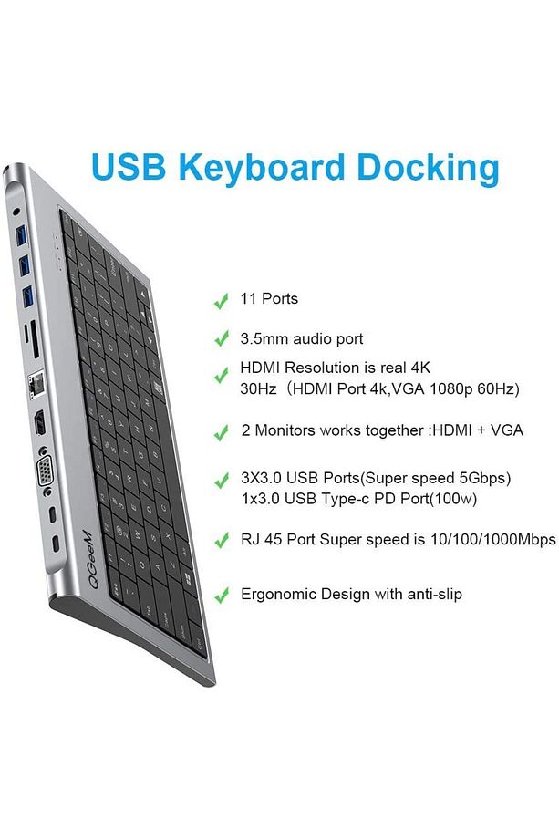 USB Çoğaltıcı USB-C Hub USB Çoklayıcı Dock Station HDMI VGA Ethernet Çevirici MacBook Hup - 3