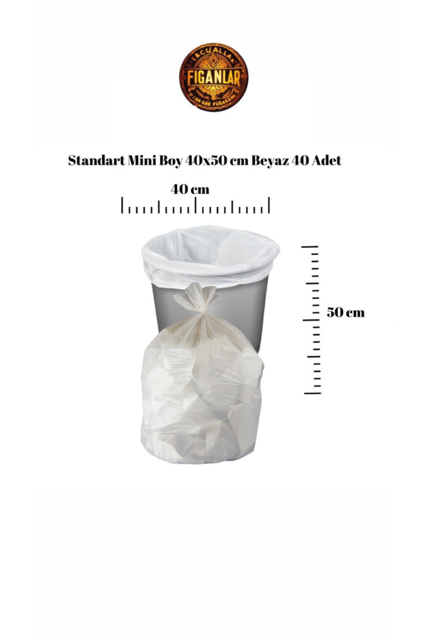 minik  Çöp Torbası Mini Boy Küçük 40'lı 10 Rulo 40x50 Çöp Poşeti - 1