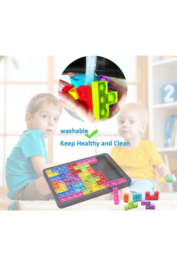 Tetris Popit - Puzzle Popit - Slicon Puzzle Building BlocksPopit - Popit Oyuncak - Stres Oyuncak - S - 5