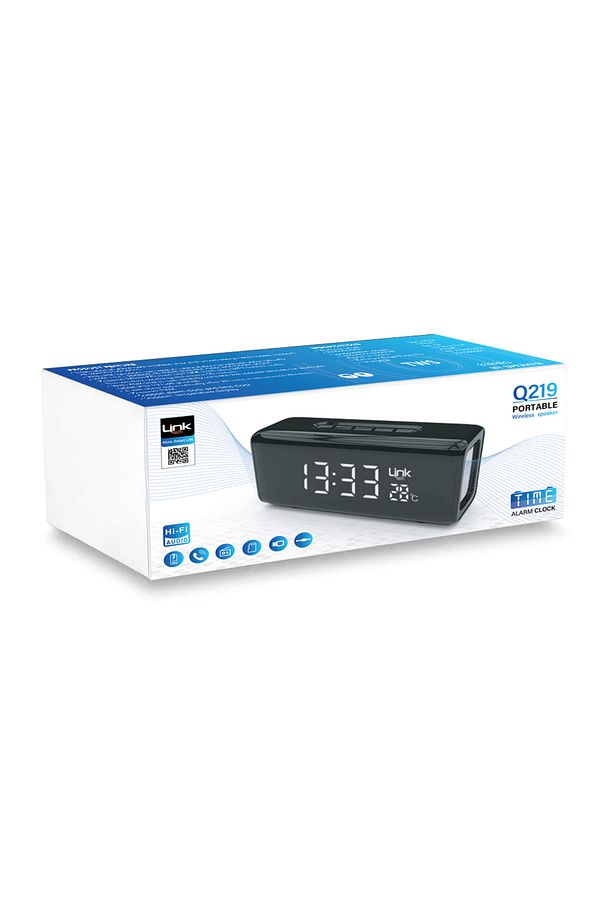 Q219 Saat Ve Sıcaklık Göstergeli Bluetooth Hoparlör Siyah - 3