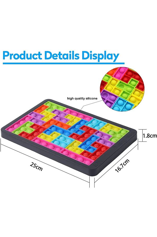 Tetris Popit - Puzzle Popit - Slicon Puzzle Building BlocksPopit - Popit Oyuncak - Stres Oyuncak - S - 6