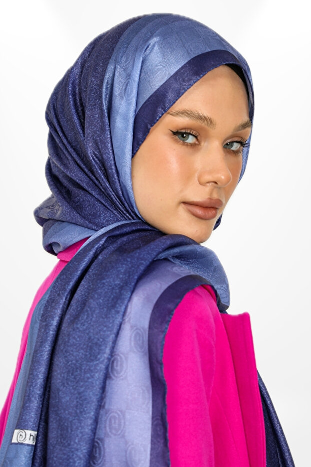 Trend Monogram Scarf - Special Series - New Collection - Dark Navy Blue