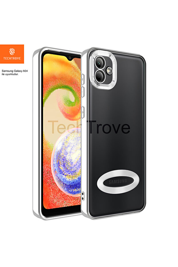 Samsung Galaxy A04 Phone Case Stylish Design Cover with Camera Protection Showing Logo