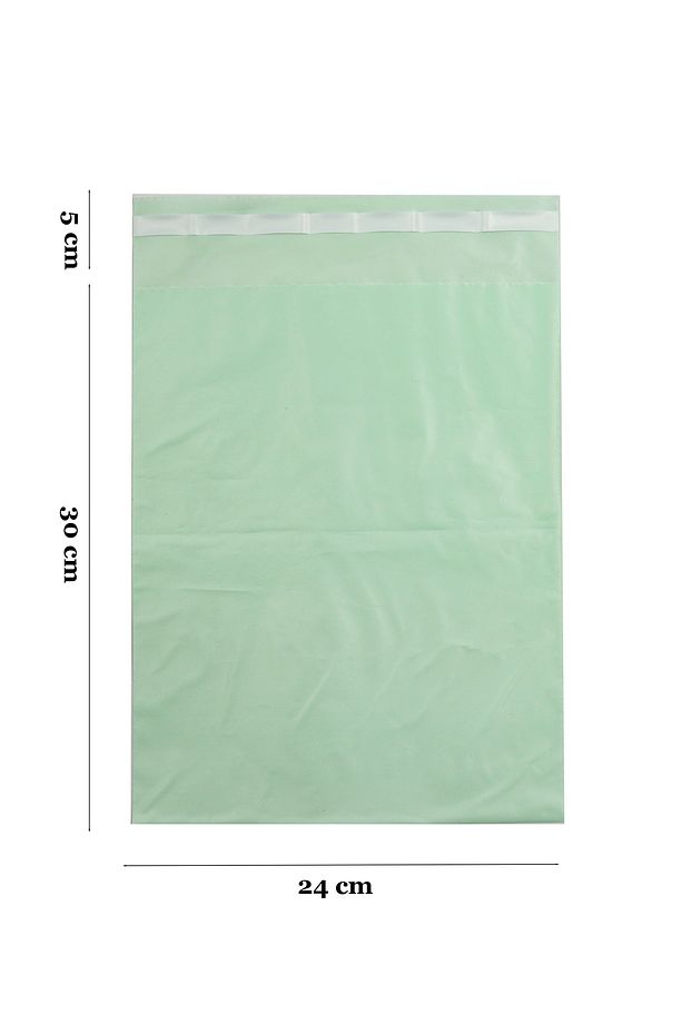 24x30+5 Zümrüt Esintisi Cepsiz Kargo Poşeti, Hediye Poşeti 10 Adet, Premium Kalite, - 2