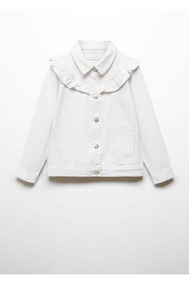 Volanlı denim ceket - 3