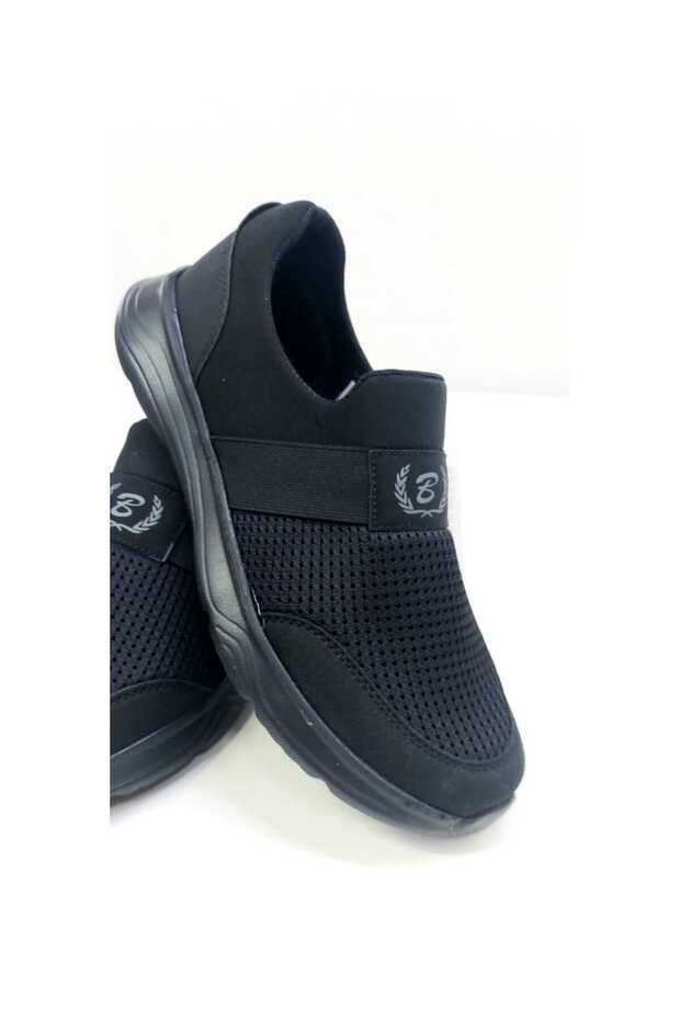 Black Laceless Orthopedic Breathable No Odor Lightweight Flexible Comfortable Soft Comfortable Sole Sneaker