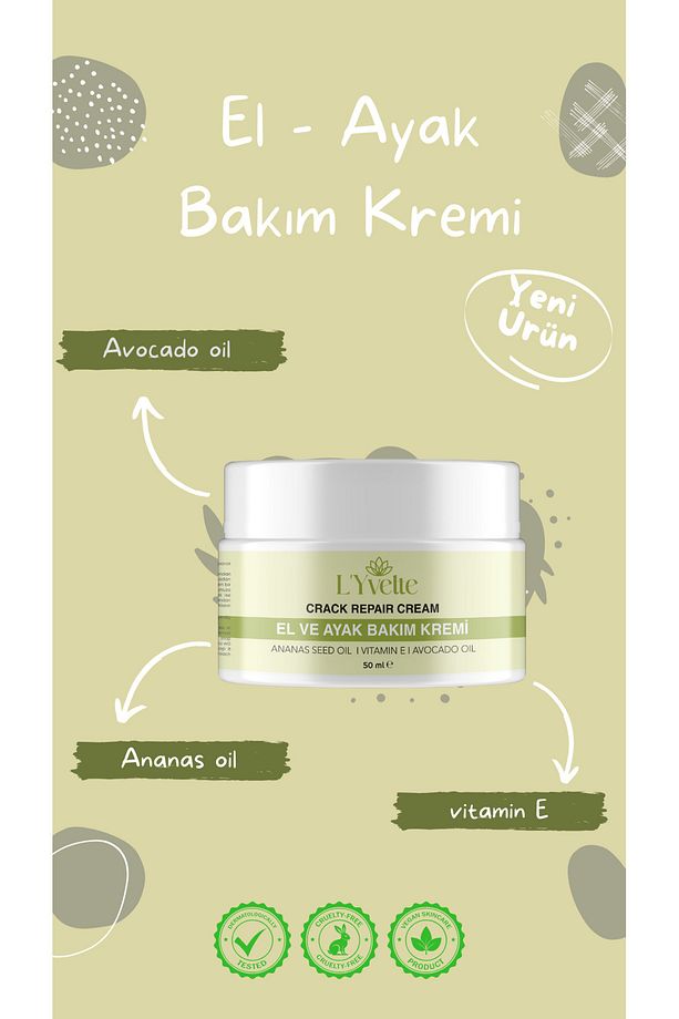 El, Ayak ve Topuk Çatlak Bakım Kremi 50 ml - 2
