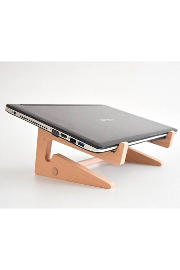 Wooden Laptop Stand Notebook Riser Stand Notebook Cooler Base