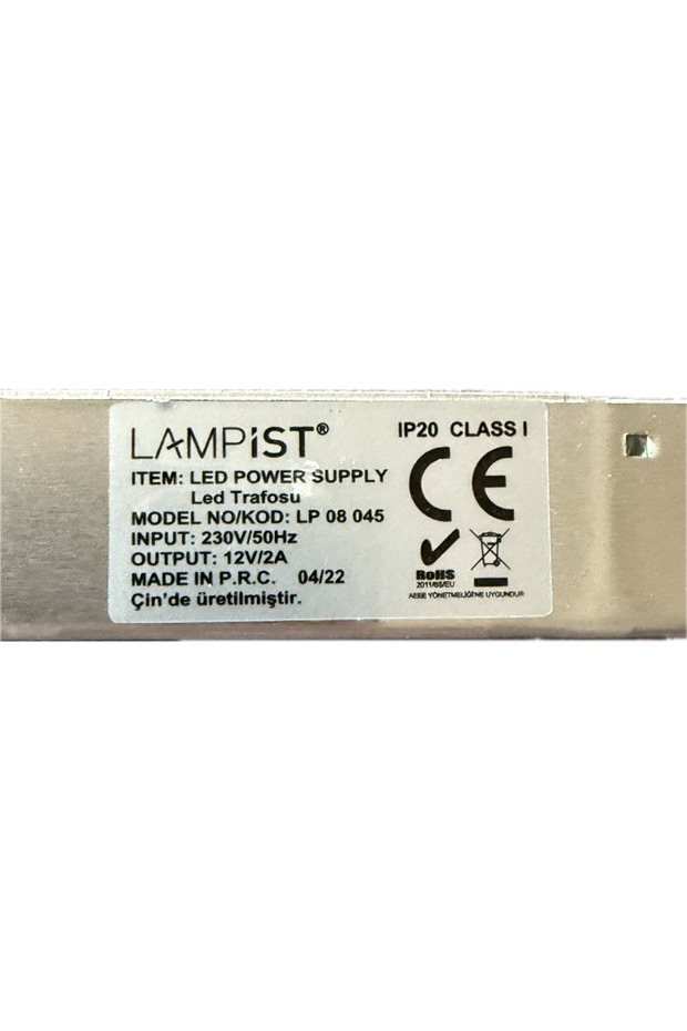Şerit slim led trafosu 12 volt 2 amper - 2