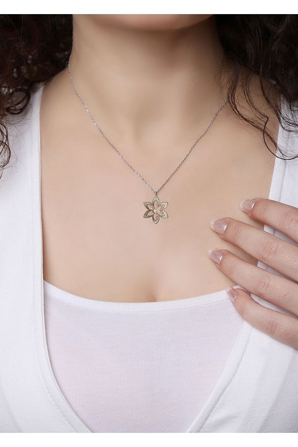 Aşk Kolyesi | Lotus Kolye - 925 Ayar Gümüş - Takı Kutusu Ve Hediye Paketli - 5