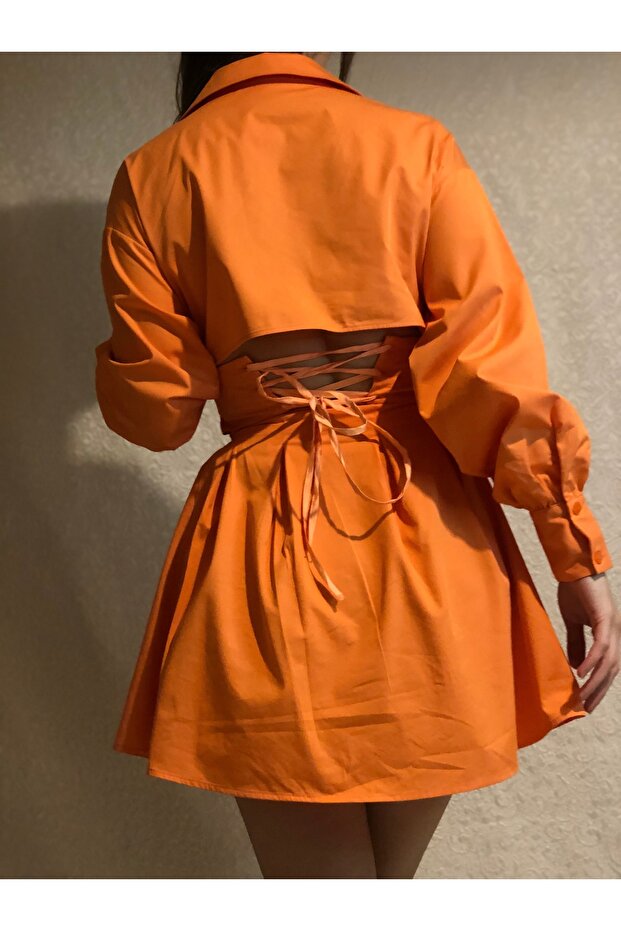 Korseli Mini Elbise - 4