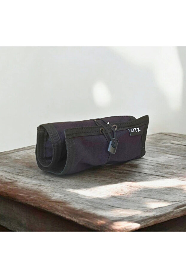 Rollpack Black Organizer 7 Compartments Outdoor/Makeup/Tool/Knife Bag