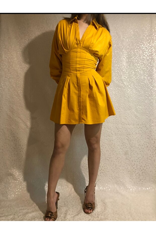 Korseli Mini Elbise - 1